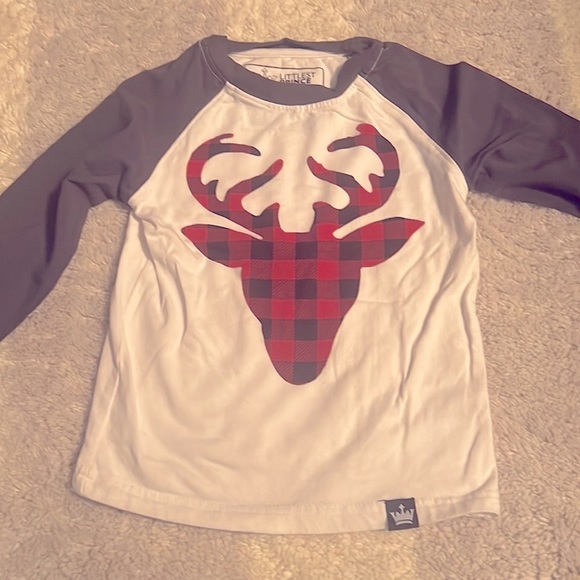 3x 2T/3T holiday Littlest Prince Couture raglans. - Picture 4 of 4